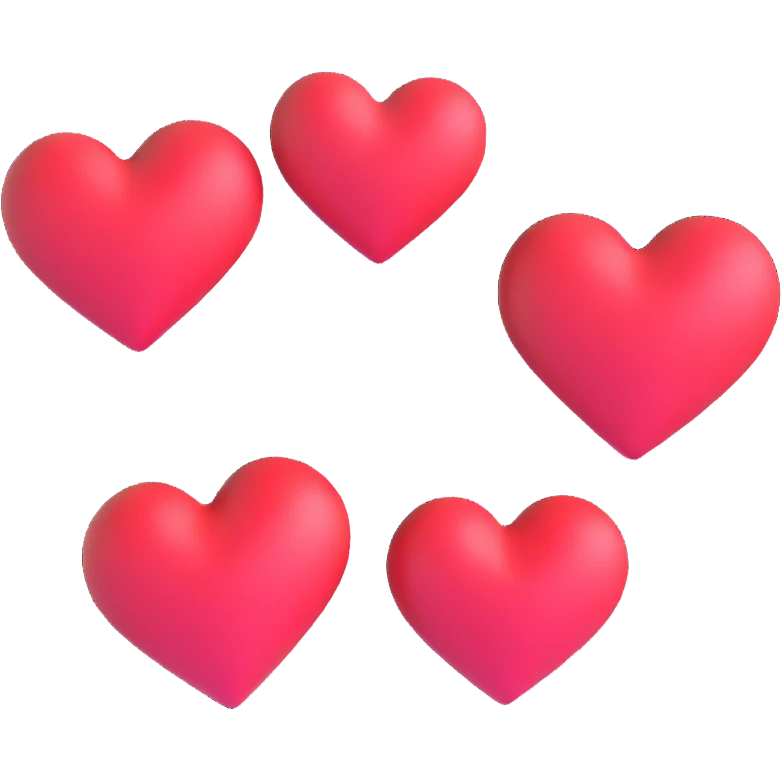 three hearts emoji