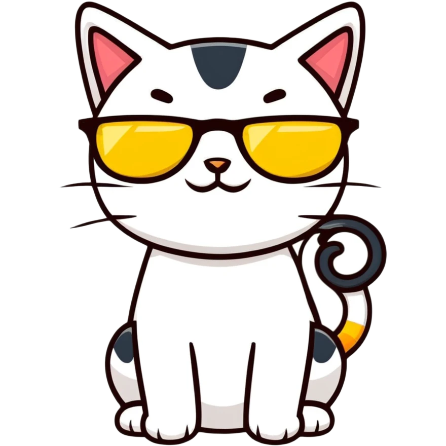 Cat with sunglasses emoji