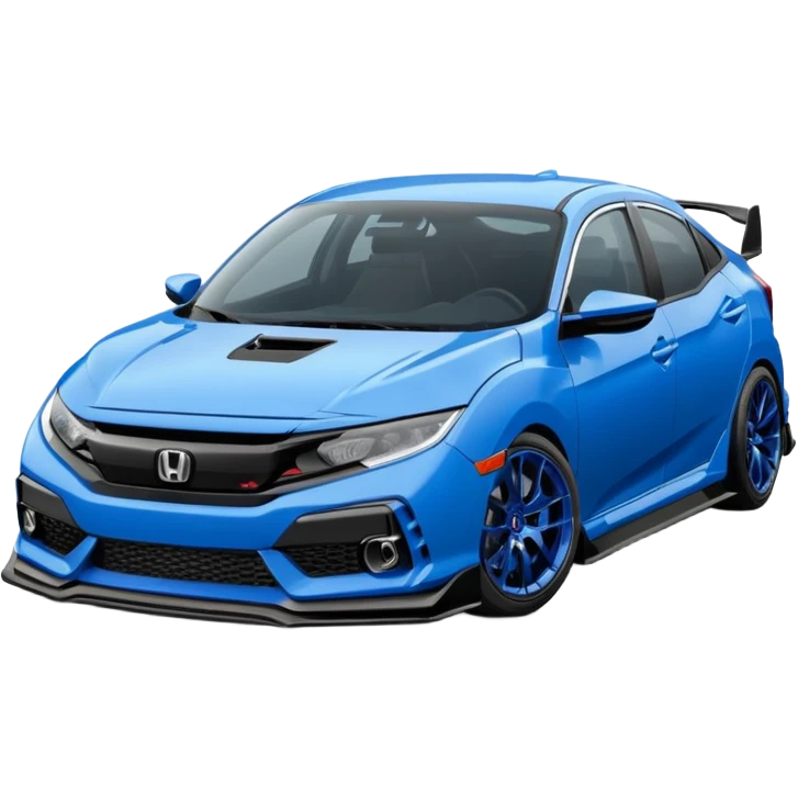 2023 honda civic blue with carbon fiber hood lowered emoji