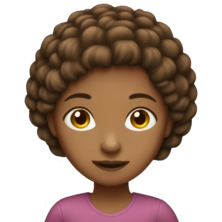 Brown hair girl emoji
