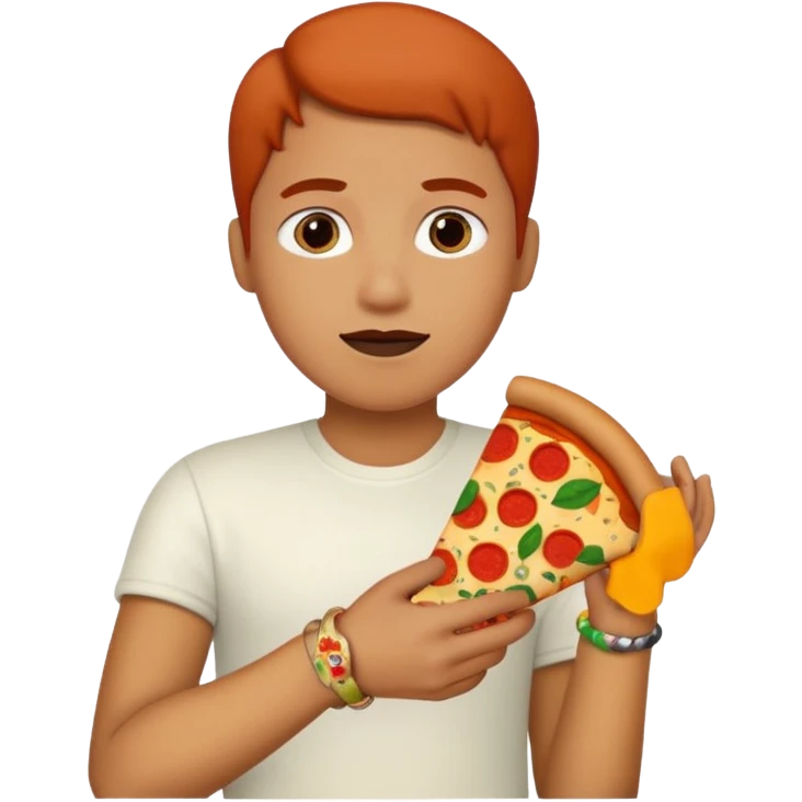 Bracelet pizza talking emoji