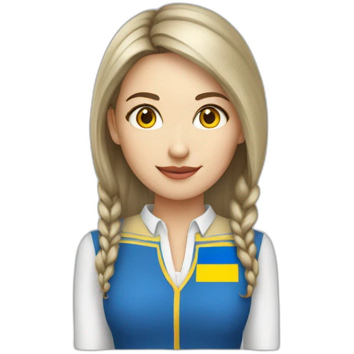 white skin teacher women with ukrainian flag emoji