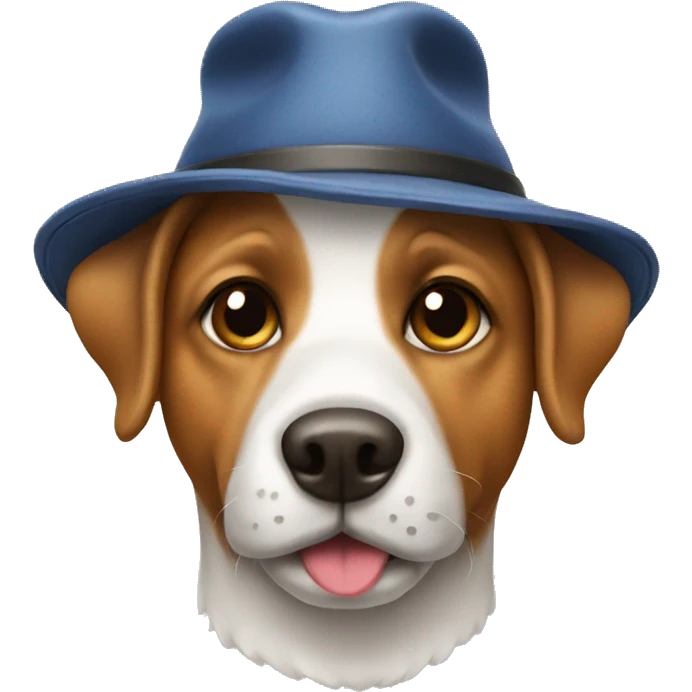 Dog wearing a hat emoji