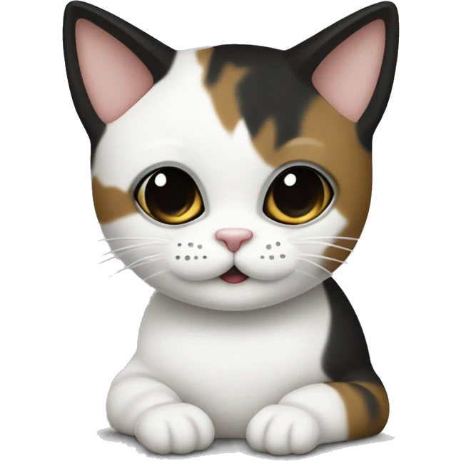 Gato siamés cafe con negro y un poco de blanco emoji