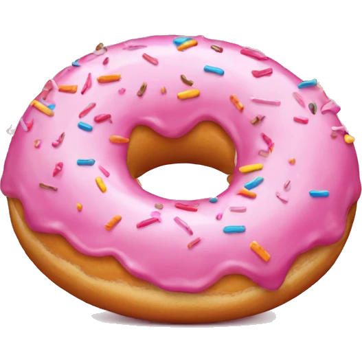 A Pink Donut with sprinkles emoji