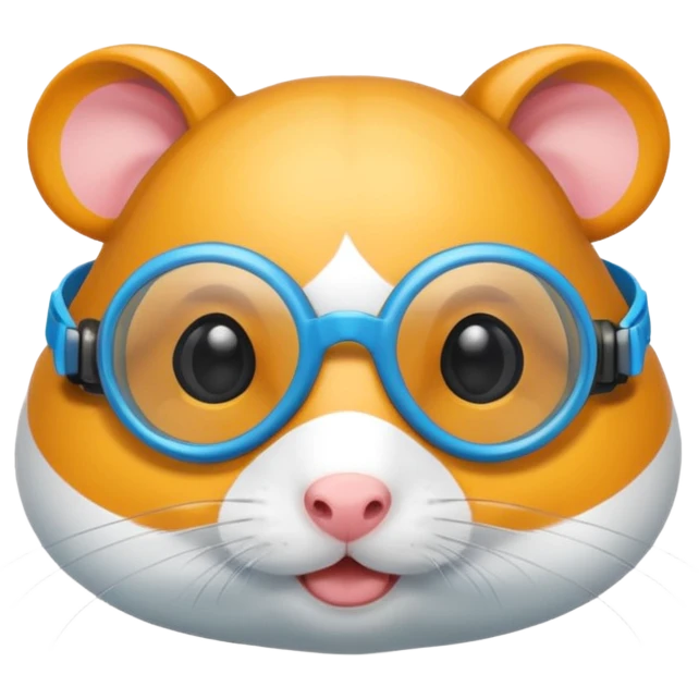 hamster with swimming goggles emoji