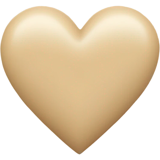 Beige heart  emoji