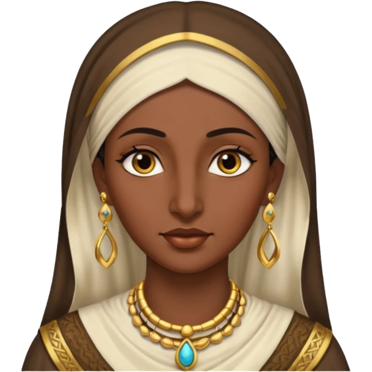 ancient arab woman with earrring emoji