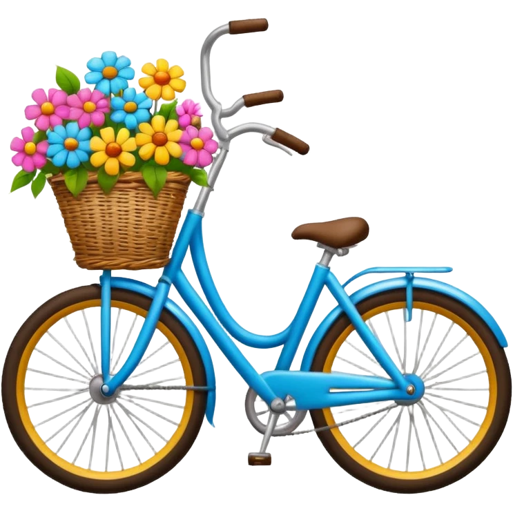 Bicycle with flowers emoji