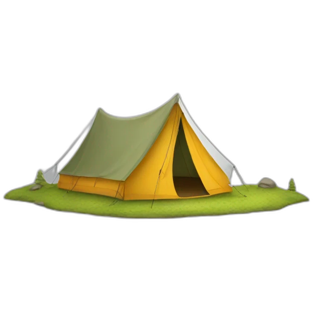 tent in mountain emoji