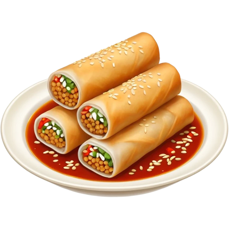 spring rolls in sauce emoji