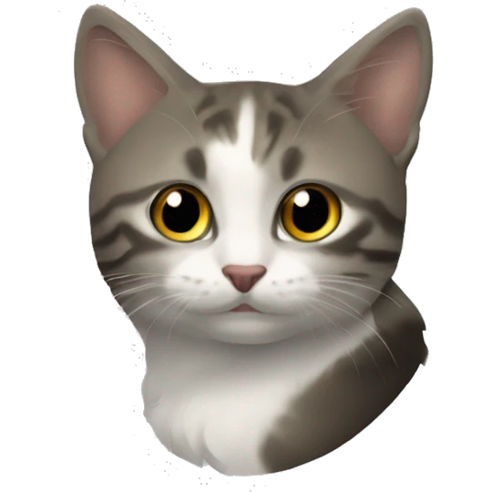 Кот бенгал в новогодней шапке emoji