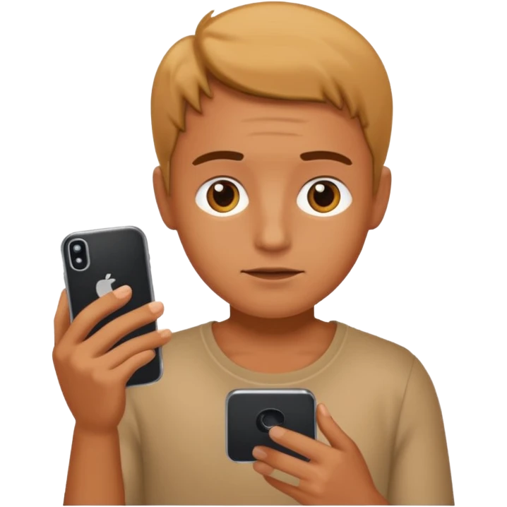 looking at a phone emoji