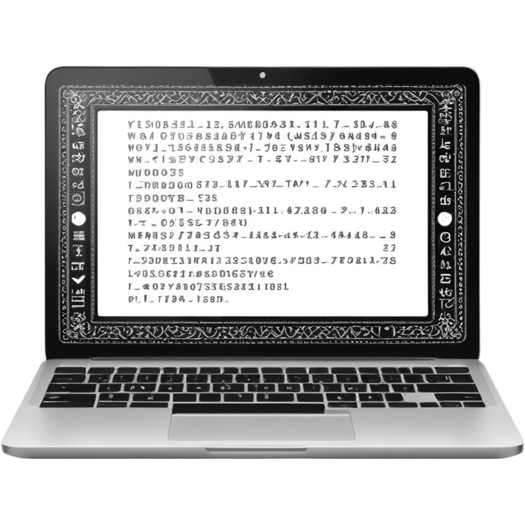 laptop com codigo de programação a aparecer no ecra emoji