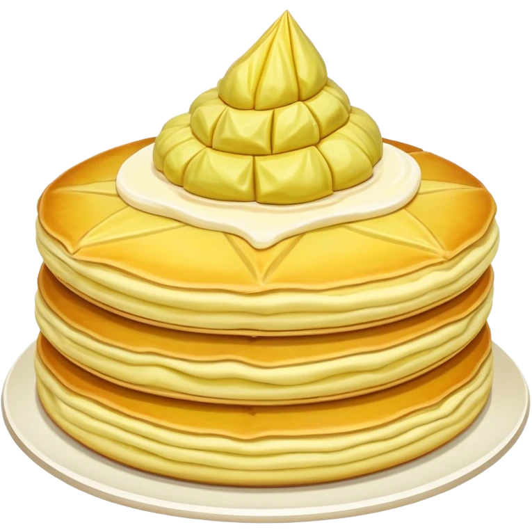 Chinese durian pancake, yellow pastry with cream filling emoji