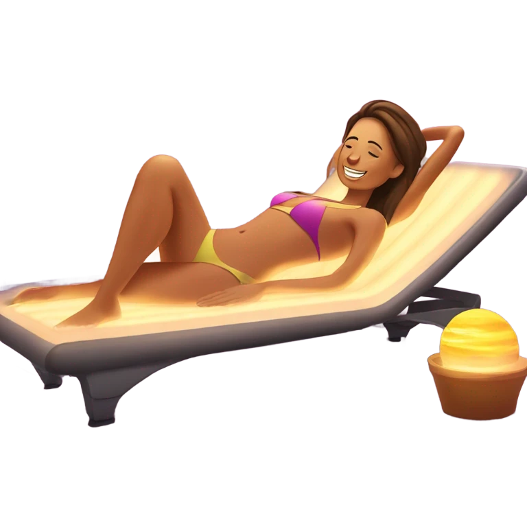 Indoor tanning  emoji