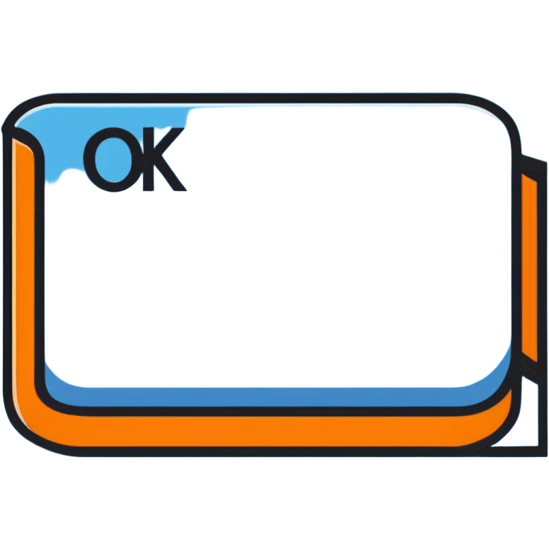 OK text in an orange square emoji