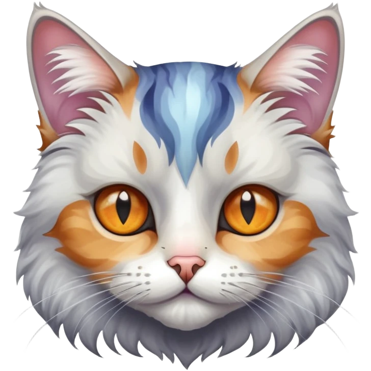 one-eyed cat with marble coloring emoji