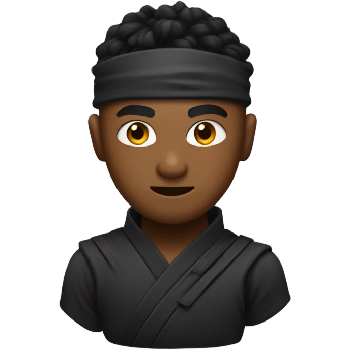 Ninja with a low taper fade emoji