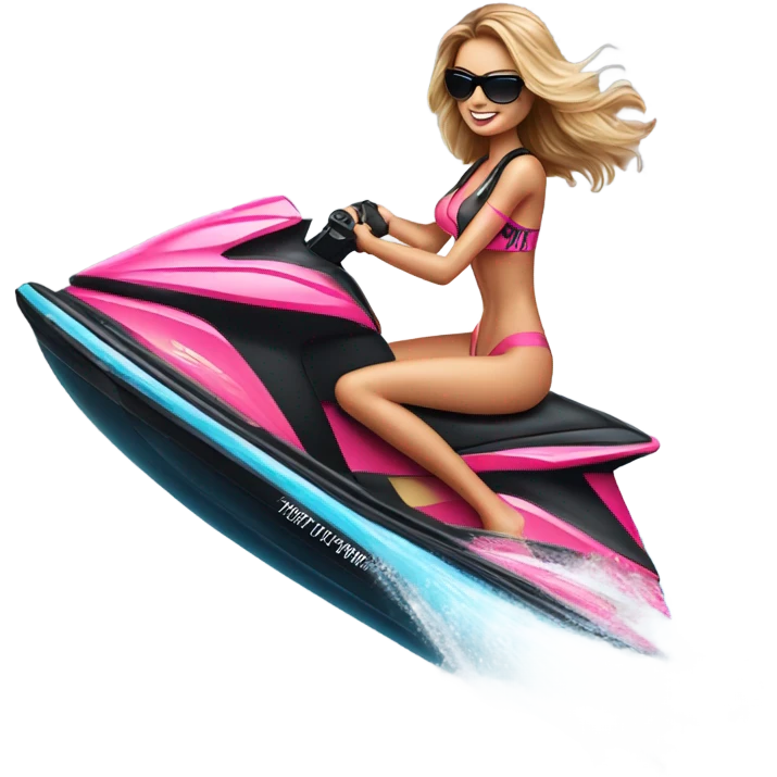 Photo of Victoria secret model on a jet ski emoji