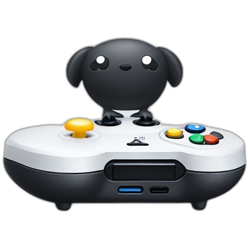 Pinguïn Whit game console ps4 emoji