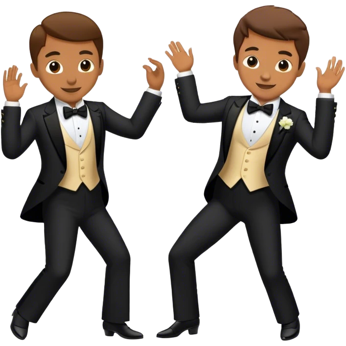 two grooms dancing  emoji