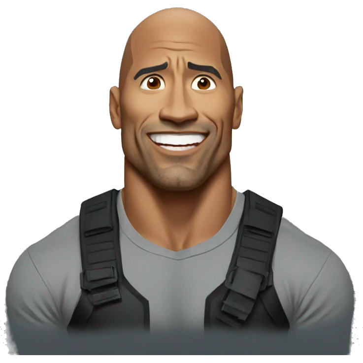 The rock meme emoji