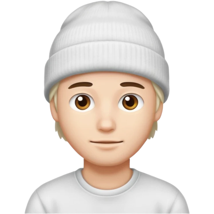 A guy head with white beanie emoji