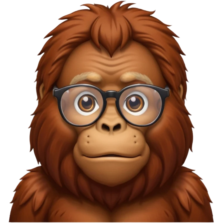 orangutan with glasses emoji