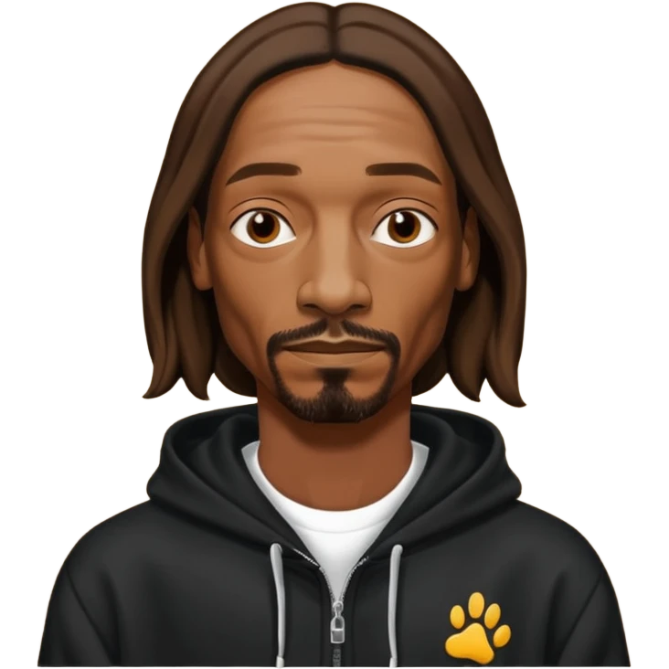 snoop dogg with black hoodie emoji