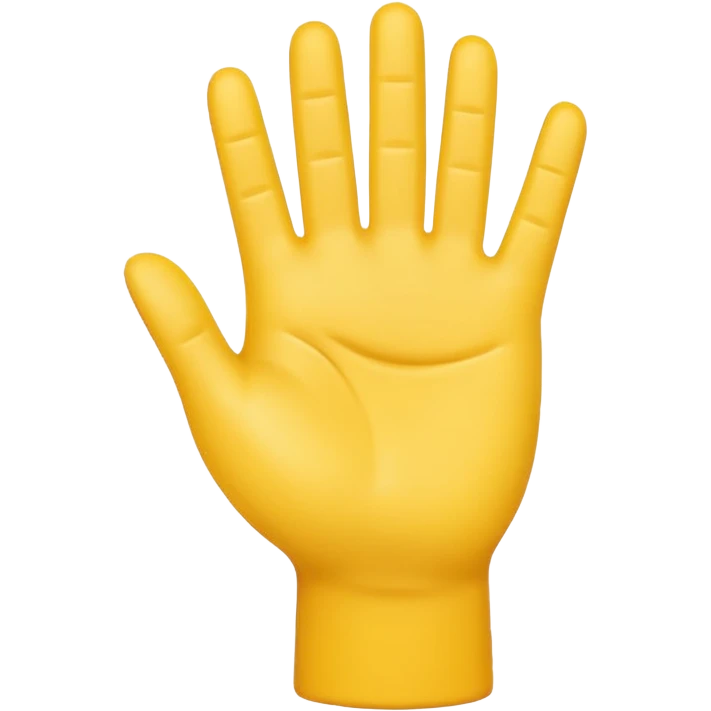 raised hand (stop gesture) yellow emoji style emoji