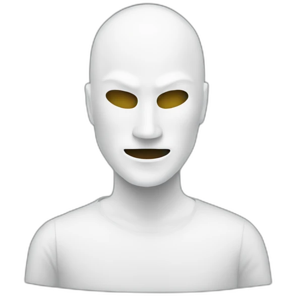 the man behind the white mask emoji