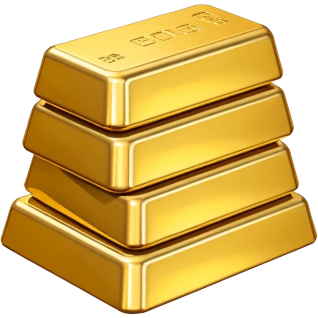 gold stack in future modern sci-fi box emoji
