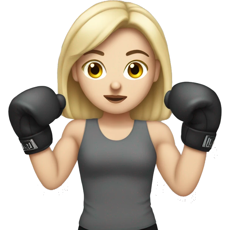 White girl ready to box emoji
