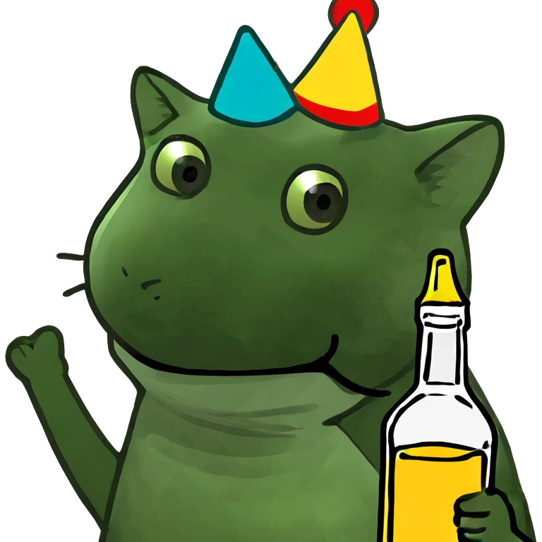 Katze mit Alkohol  emoji