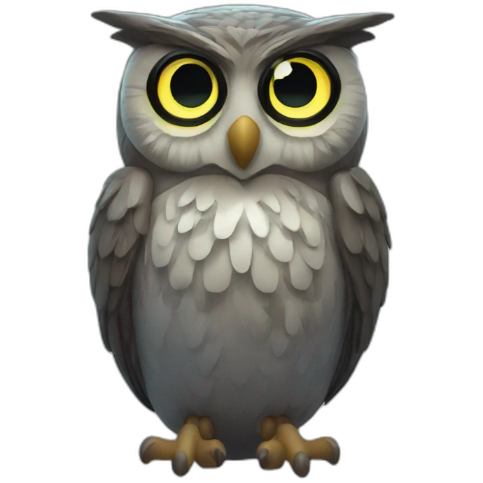 Owl with night vision device emoji