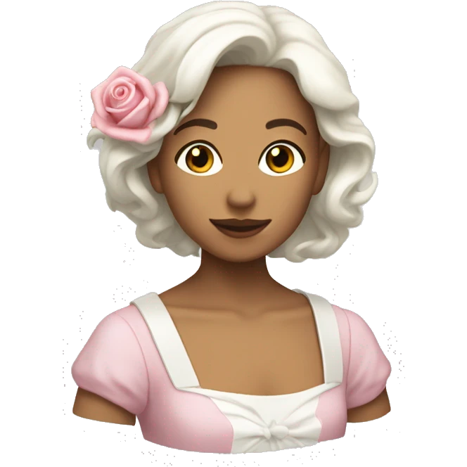 Une fusée rose et blanche emoji