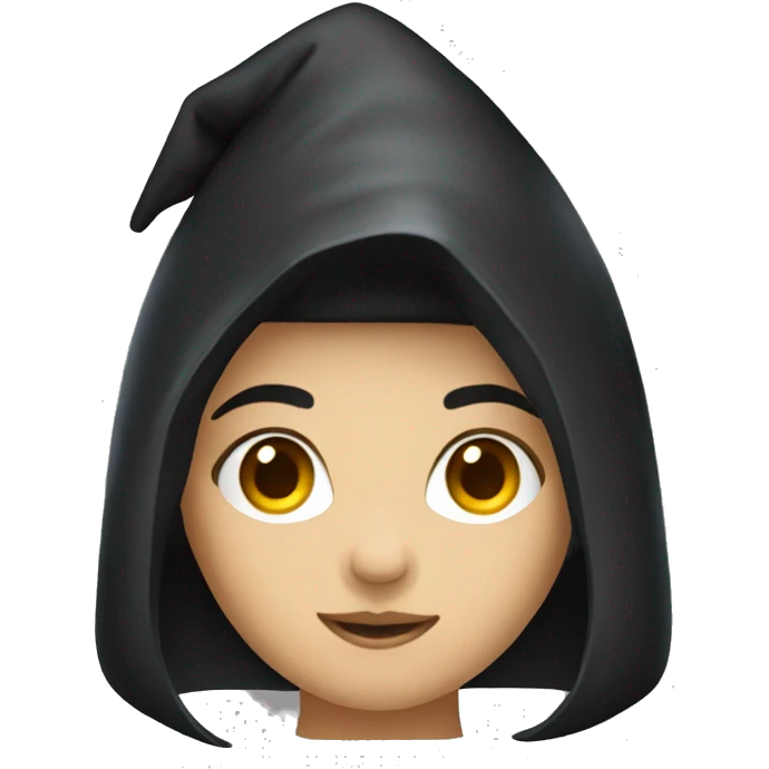 young female wizard with black hair  emoji