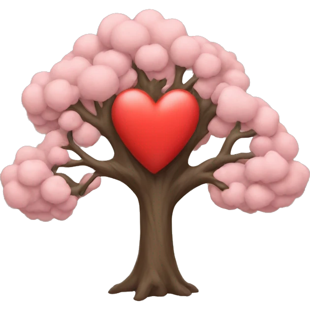 simple tree with heart emoji