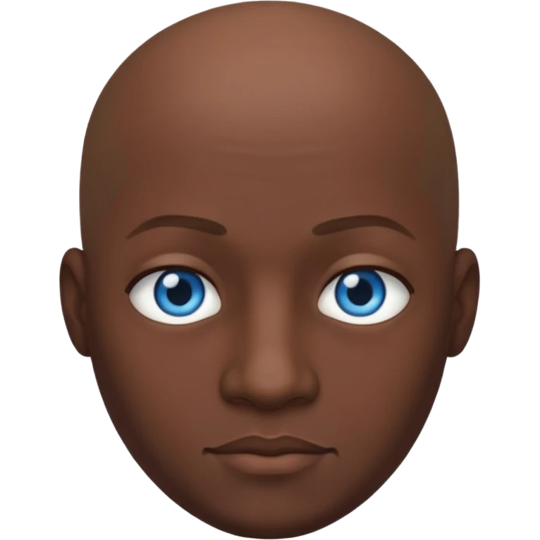 می سیاه و لخت صورت گرد بدون ریش و سبیل چشم آبی emoji
