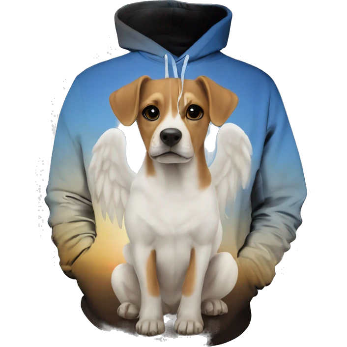 Dog wqerin plam angels hoodie emoji
