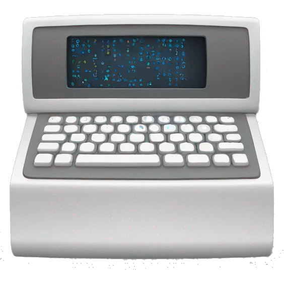 computer with code emoji