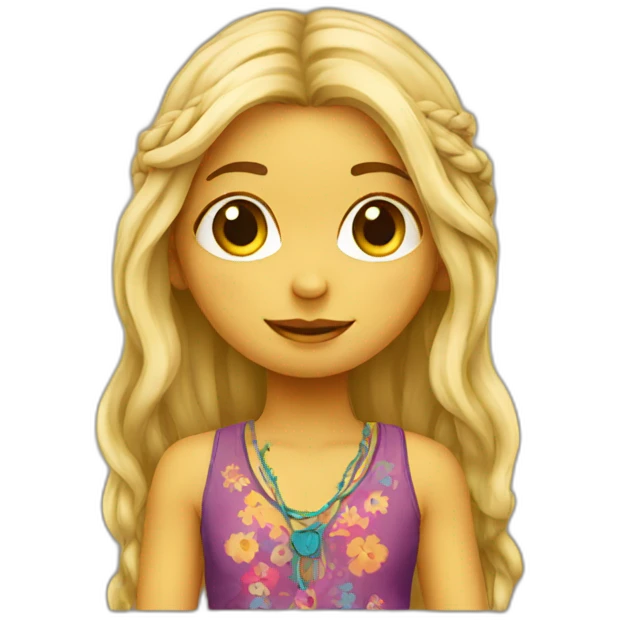 blond hippy girl emoji