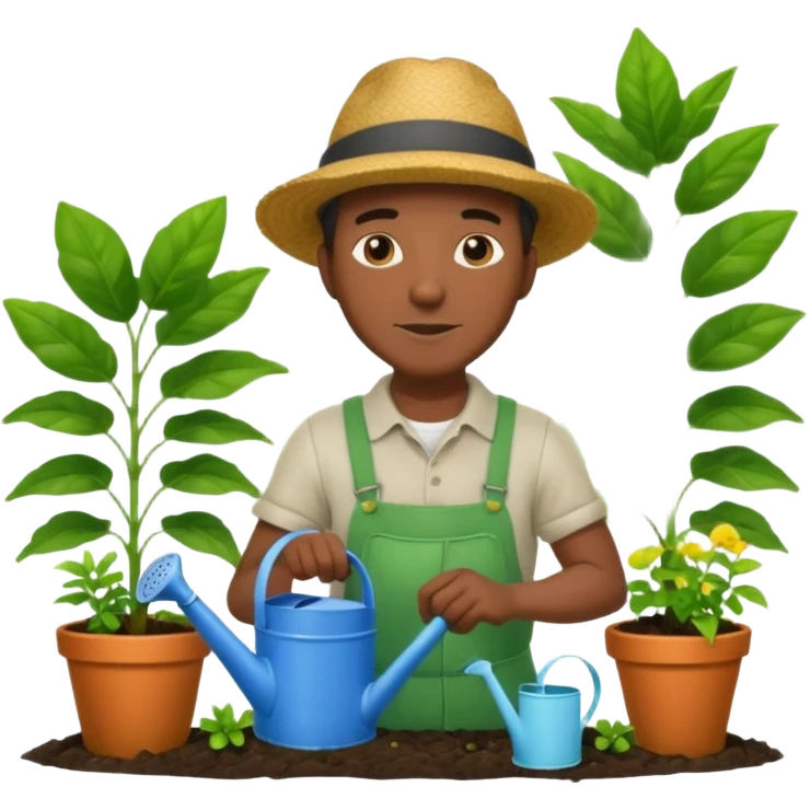 Urban Gardener black man emoji