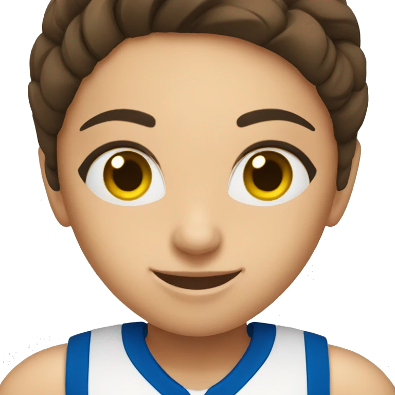 brunette girl playing volleyball emoji