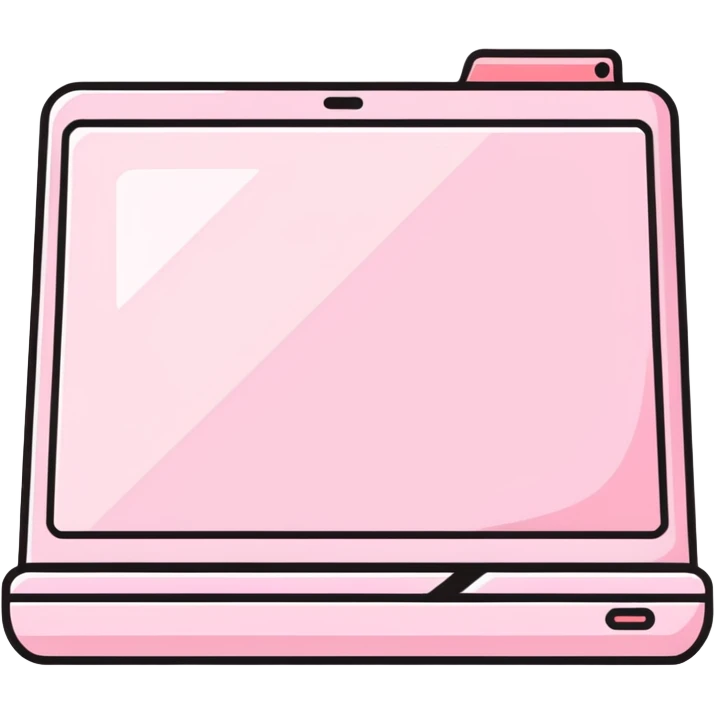 Pink Web browser on a computer emoji