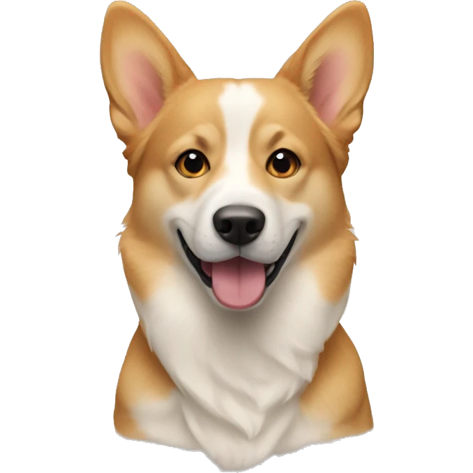  A Dog mixed with jindo and welsh corgi emoji
