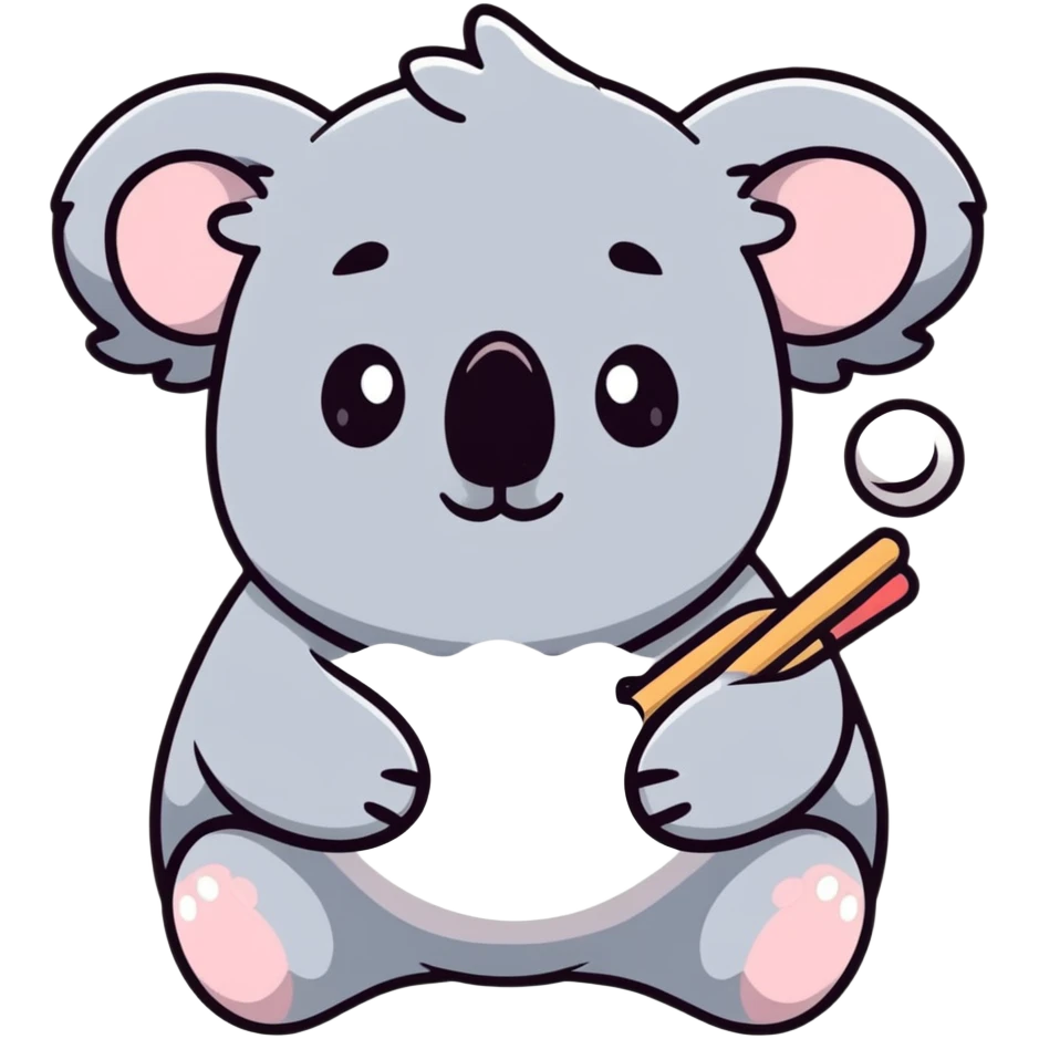 Koala shaped marshmallow  emoji