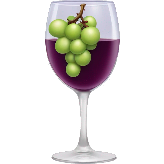 Fancy wine glass with grapes  emoji