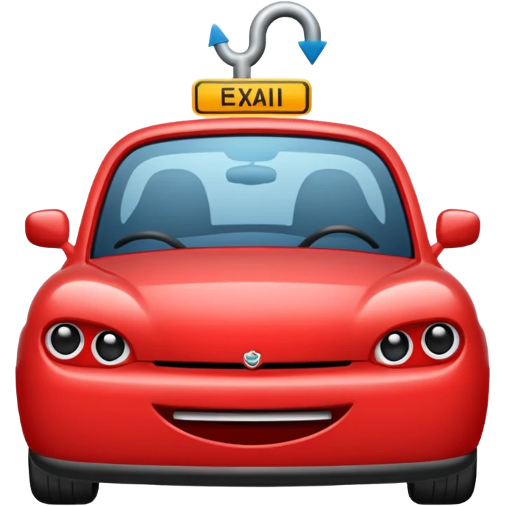 create a realistic emoji showing a logistic car in a trafic situation emoji